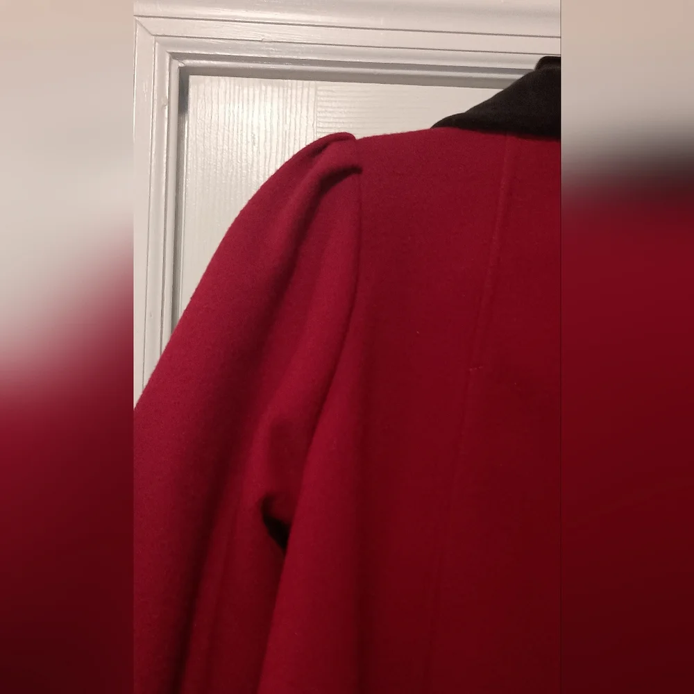 Jennifer Moore Vintage girls Red Black Dress Coat Hat 6x